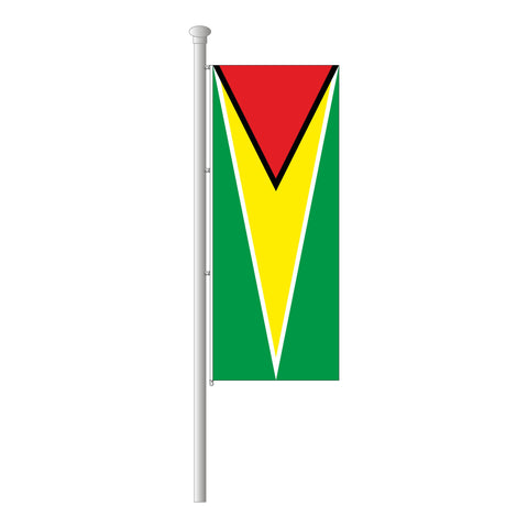 Guyana Hissfahne im Hochformat