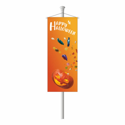 Bannerfahne "Happy Halloween - Kürbis"