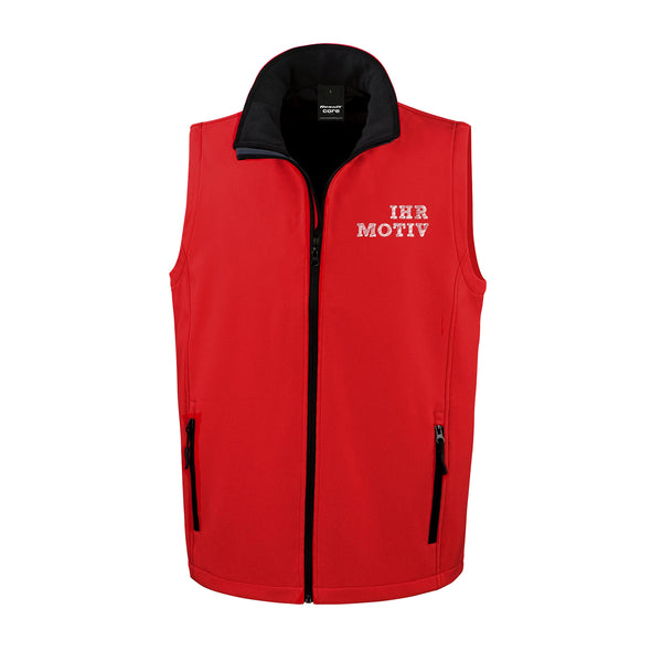 Weste in bunter Farbauswahl mit kontrastfarbenen Akzenten