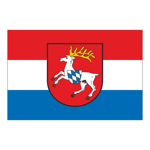 Die Stadtflagge von Hirschau