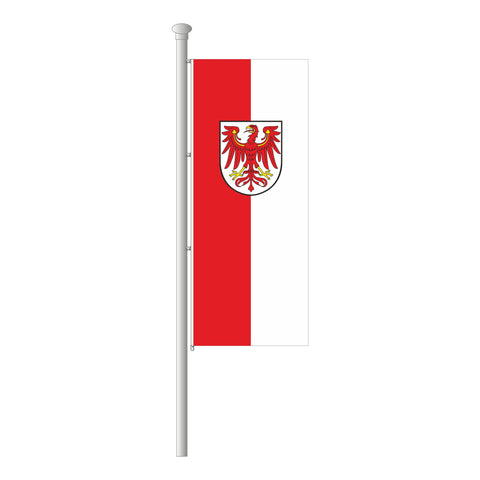 Brandenburg mit Wappen Hissfahne im Hochformat