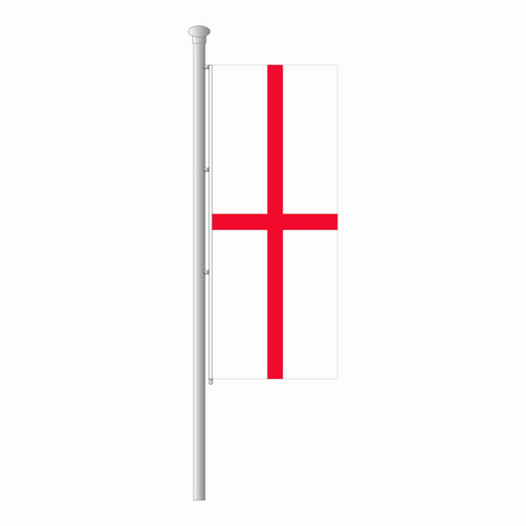 Englische Fahne als Hissfahnen im Hochformat auch Knatterfahne genannt