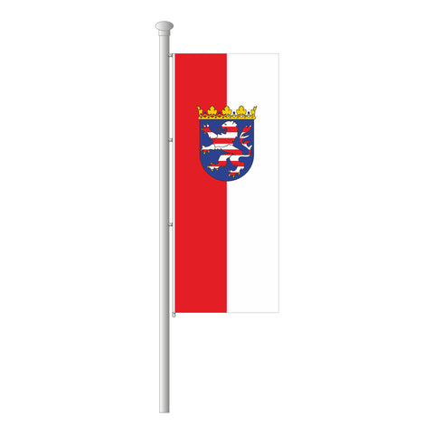 Hessen mit Wappen Hissfahne im Hochformat
