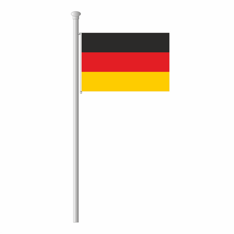 Deutschland als Flagge im Querformat