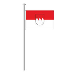 KÖNIGSBANNER Flagge Siegen – 20 X 30 Cm, Deutsche Manufaktur, Wetterfest & Lichtecht, Mit Karabinern