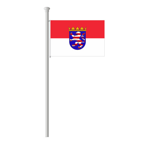 Hessen mit Wappen Flagge Querformat