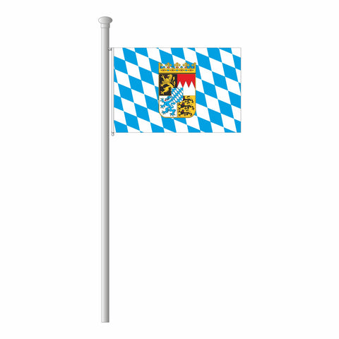 Flagge bayerische Raute - weiß/blau mit Wappen