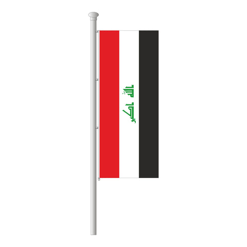Irak Hissfahne im Hochformat
