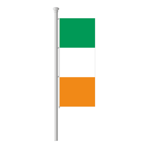 Irland Hissfahne im Hochformat