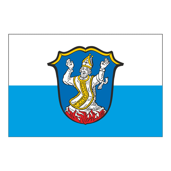 Die Gemeindeflagge der Gemeinde Irschenberg in Bayern