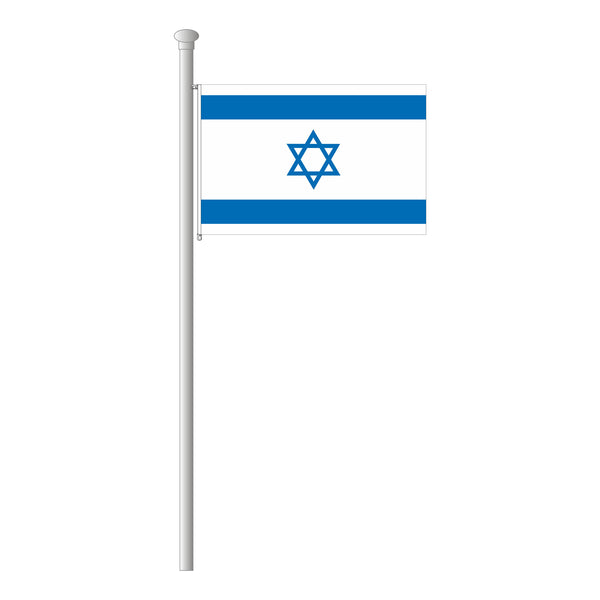 Israel bedruckte Hissflagge im Querformat, blauer Davidstern