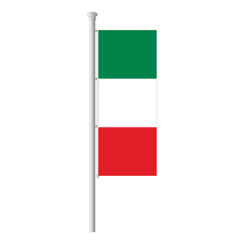 Italien Hissfahne im Hochformat