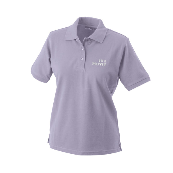 Basic-Damen-Poloshirt mit Bestickung