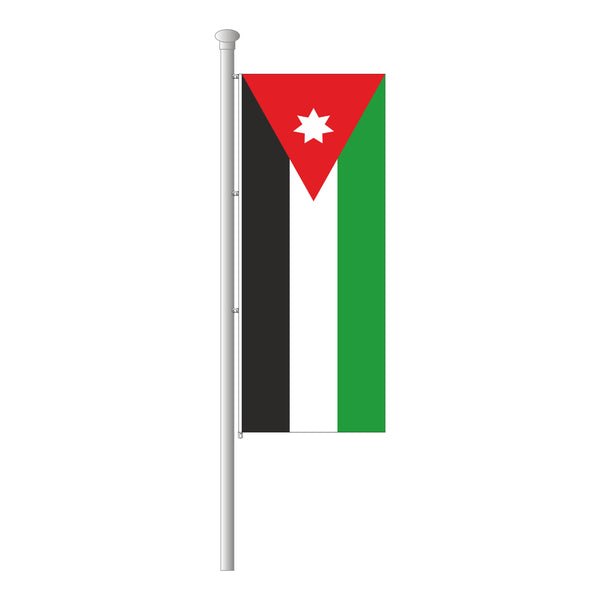 Jordanien Hissfahne im Hochformat