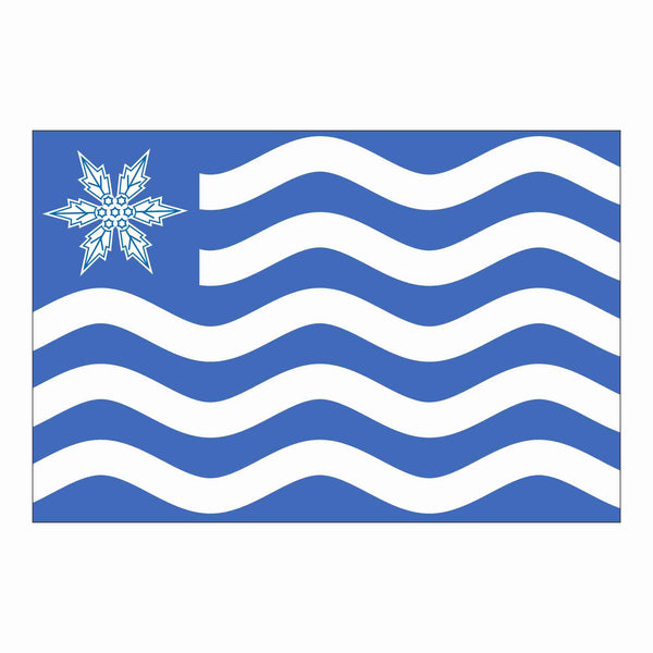 Die Flagge der Gemeinde Kampen in Sylt.