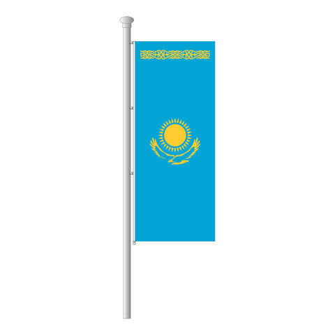 Kasachstan Hissfahne im Hochformat