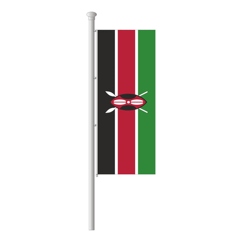 Kenia Hissfahne im Hochformat