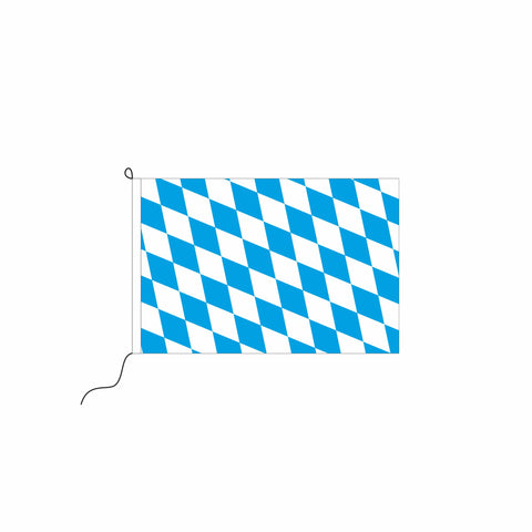 Kleinfahne Bayern, bayerische Raute (weiß/blau)