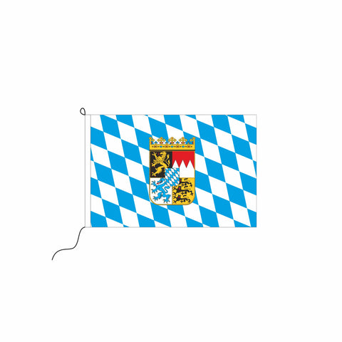 Kleinfahne Bayern, bayerische Raute mit Wappen