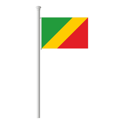 Republik Kongo Flagge Querformat