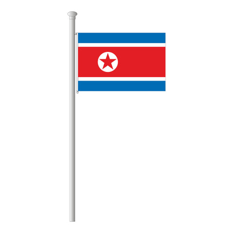 Nordkorea Flagge Querformat