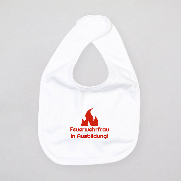 Baby Lätzchen - Feuerwehrfrau in Ausbildung