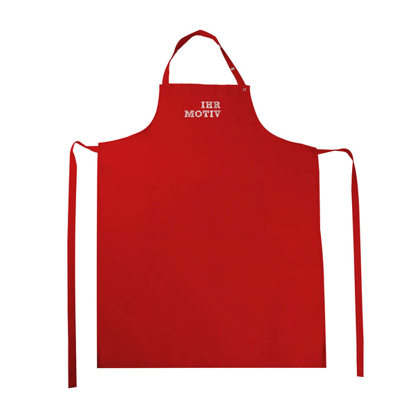 Bestickte Latzschürze mit verstellbarem Nackenband