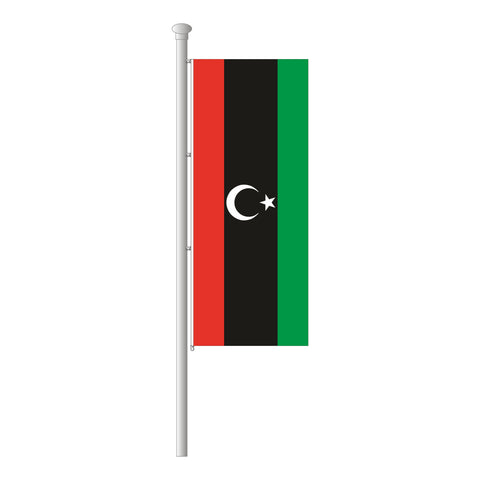Libyen Hissfahne im Hochformat