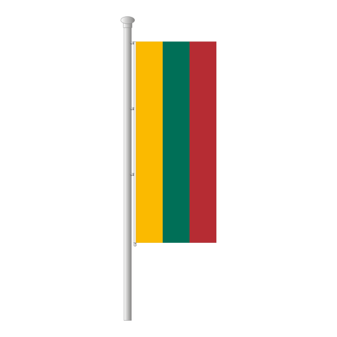 Litauen Hissfahne im Hochformat