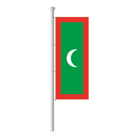 Malediven Hissfahne im Hochformat