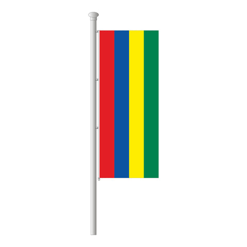 Mauritius Hissfahne im Hochformat