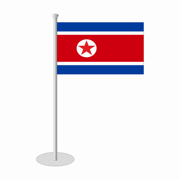 Nordkorea Tischfähnchen
