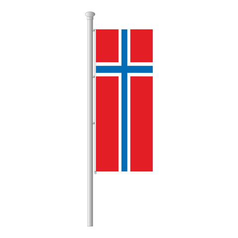 Norwegen Hissfahne im Hochformat