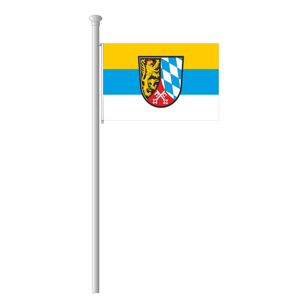 Flagge Bayern mit Wappen und Löwen 120 g/m² Hochformat