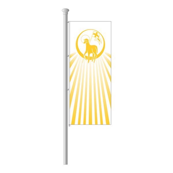 Osterfahne Lamm Gottes Hissfahne im Hochformat