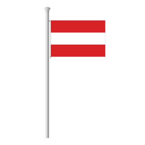 Österreich ohne Wappen Flagge Querformat