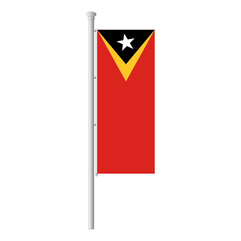 Osttimor Hissfahne im Hochformat