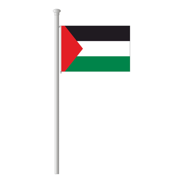 Palästina rot-schwarz-weiß-grün bedruckte Hissflagge im Querformat
