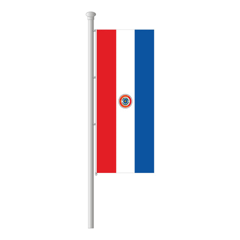 Paraguay Hissfahne im Hochformat