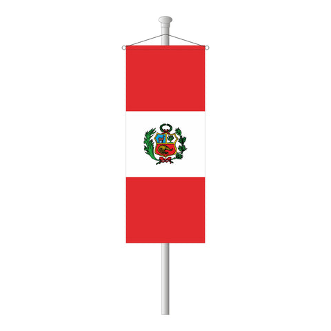 Peru  mit Wappen Bannerfahne