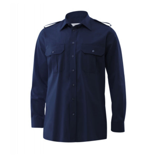 Pilotenhemd Slim Fit Langarm
