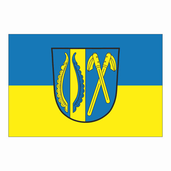 Die Flagge der Gemeinde Rammingen.