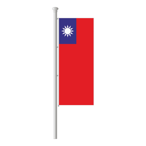 Republik China (Taiwan) Hissfahne im Hochformat