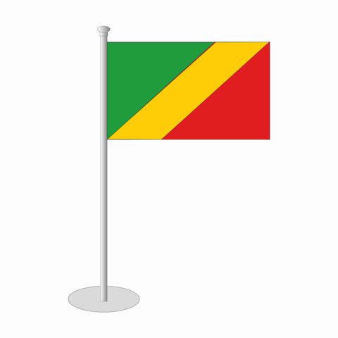 Republik Kongo Tischfähnchen