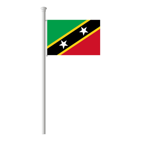 St. Kitts und Nevis Flagge Querformat