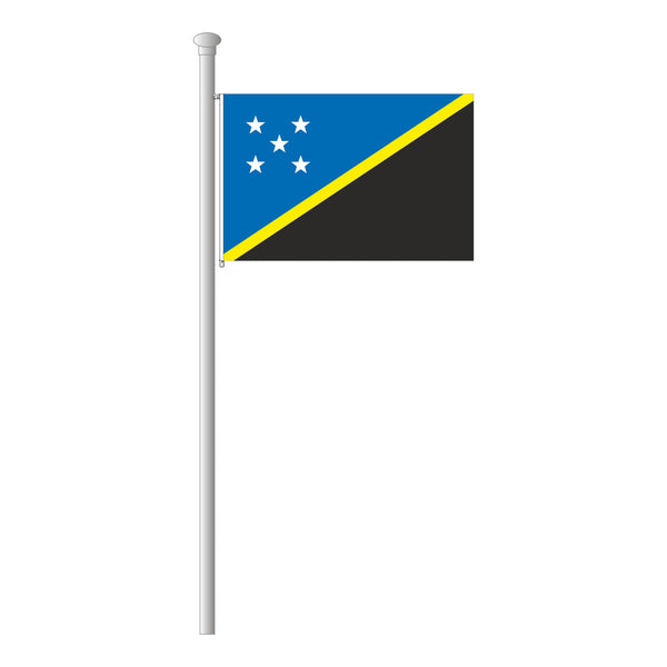Kosovo Hissflagge im Querformat, blau-weiß-gelb hochwertig bedruckt –  Fahnen Koessinger GmbH