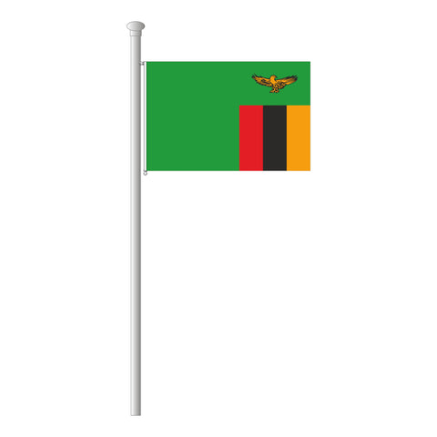 Sambia Flagge Querformat