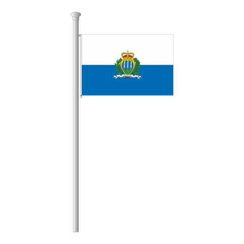 San Marino mit Wappen Flagge Querformat