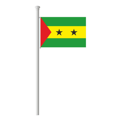 São Tomé und Principe Flagge Querformat