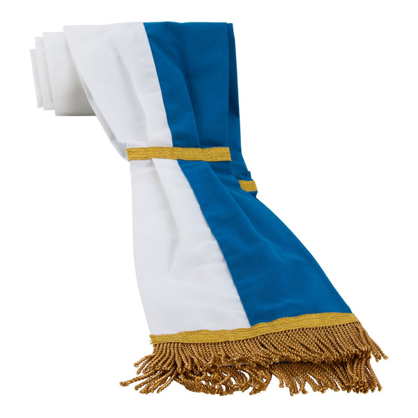 Schulterschärpe Baumwolle weiß/blau